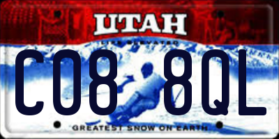 UT license plate C088QL