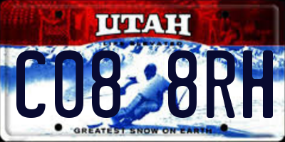 UT license plate C088RH