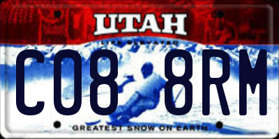 UT license plate C088RM
