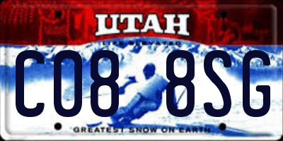 UT license plate C088SG