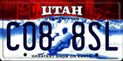 UT license plate C088SL