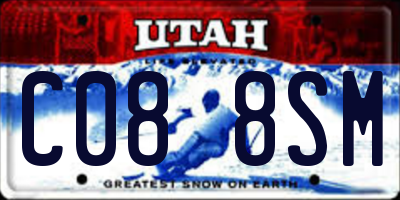 UT license plate C088SM