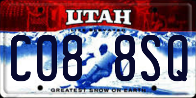 UT license plate C088SQ