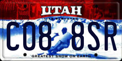 UT license plate C088SR