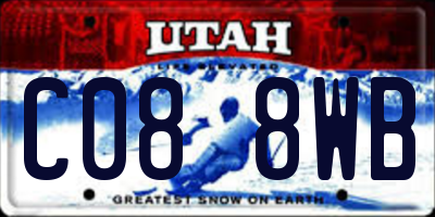 UT license plate C088WB