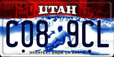 UT license plate C089CL