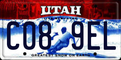 UT license plate C089EL