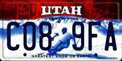 UT license plate C089FA