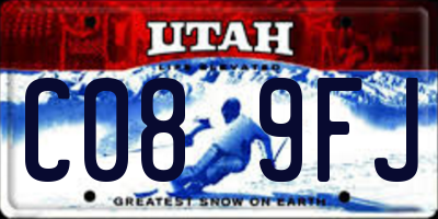UT license plate C089FJ
