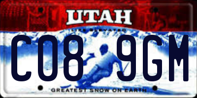UT license plate C089GM