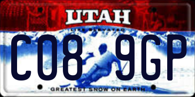 UT license plate C089GP