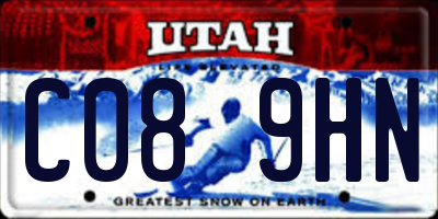 UT license plate C089HN