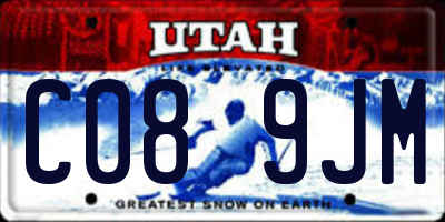 UT license plate C089JM