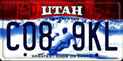 UT license plate C089KL