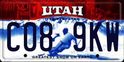 UT license plate C089KW