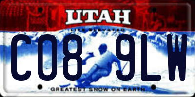 UT license plate C089LW