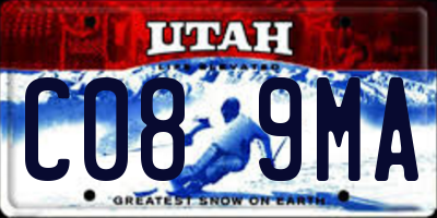 UT license plate C089MA