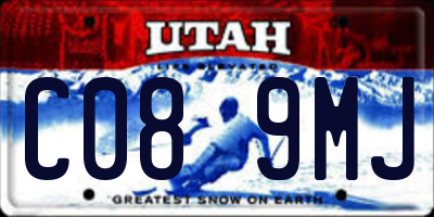 UT license plate C089MJ