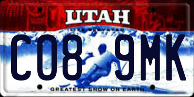 UT license plate C089MK