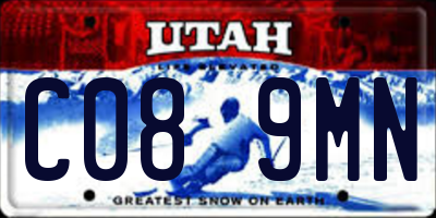 UT license plate C089MN