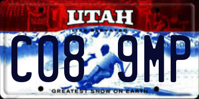 UT license plate C089MP