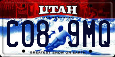 UT license plate C089MQ