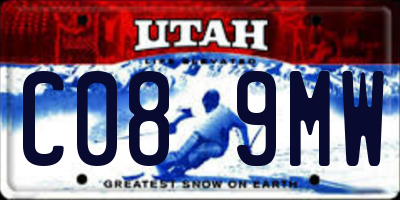 UT license plate C089MW