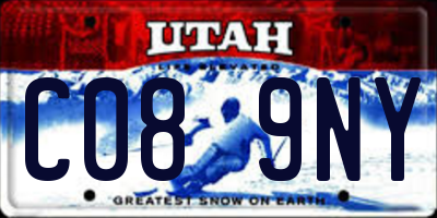 UT license plate C089NY