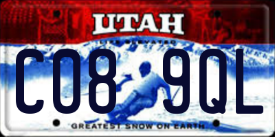 UT license plate C089QL