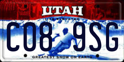UT license plate C089SG