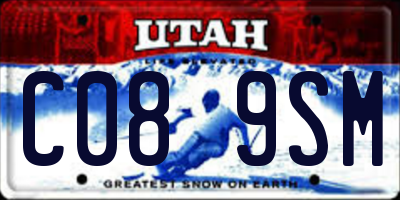 UT license plate C089SM