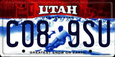 UT license plate C089SU