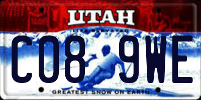 UT license plate C089WE