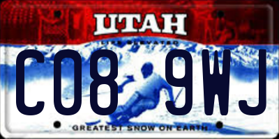 UT license plate C089WJ