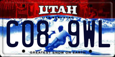 UT license plate C089WL