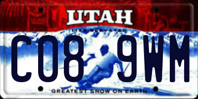 UT license plate C089WM