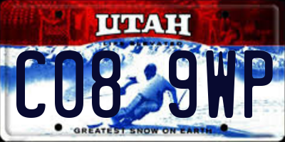 UT license plate C089WP