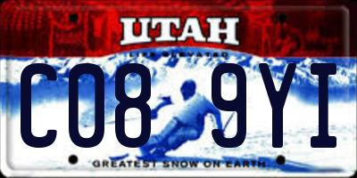 UT license plate C089YI