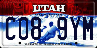UT license plate C089YM