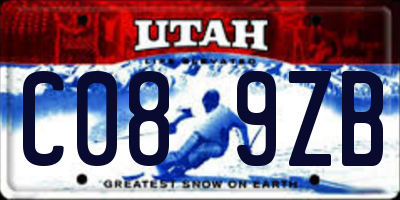 UT license plate C089ZB