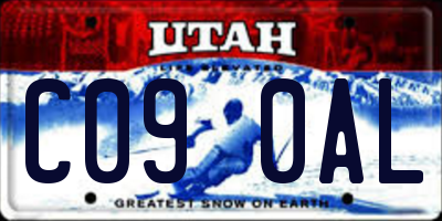 UT license plate C090AL