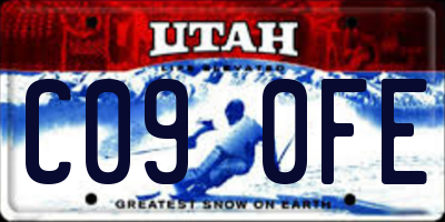 UT license plate C090FE