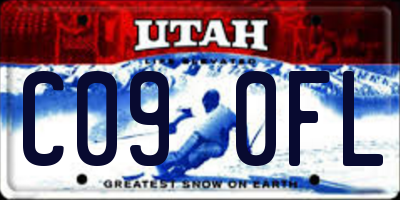 UT license plate C090FL