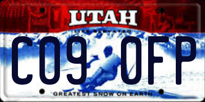 UT license plate C090FP