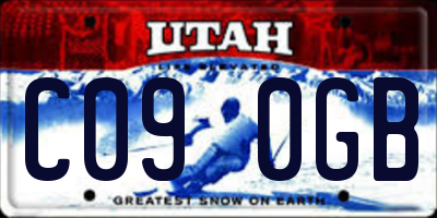 UT license plate C090GB