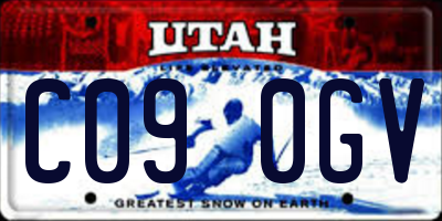 UT license plate C090GV