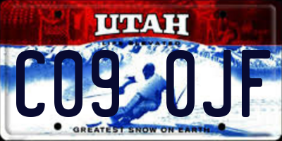 UT license plate C090JF