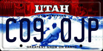 UT license plate C090JP