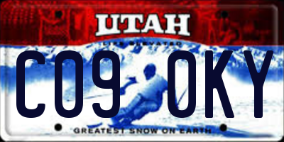 UT license plate C090KY
