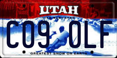 UT license plate C090LF
